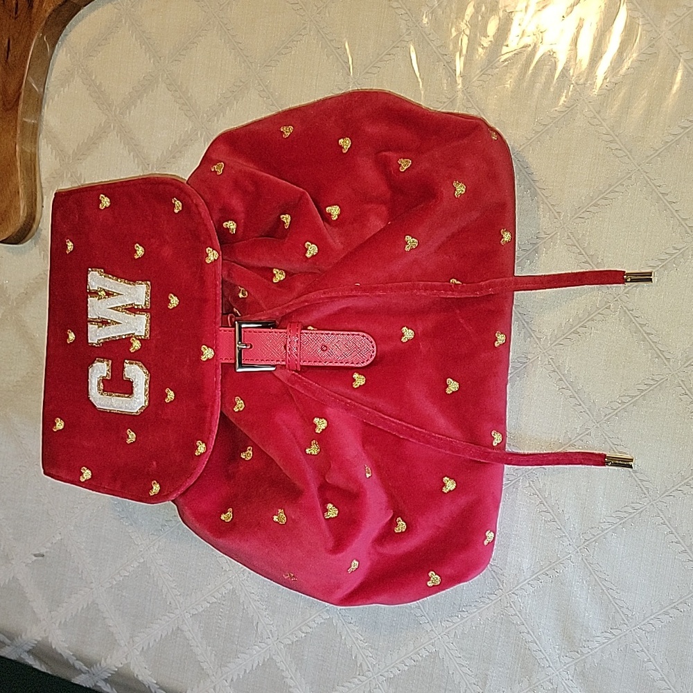 Stoney Clover Lane Disney Red Velvet Mickey Mouse Flap Backpack